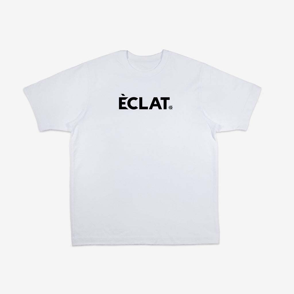 White Éclat Flocked Tee